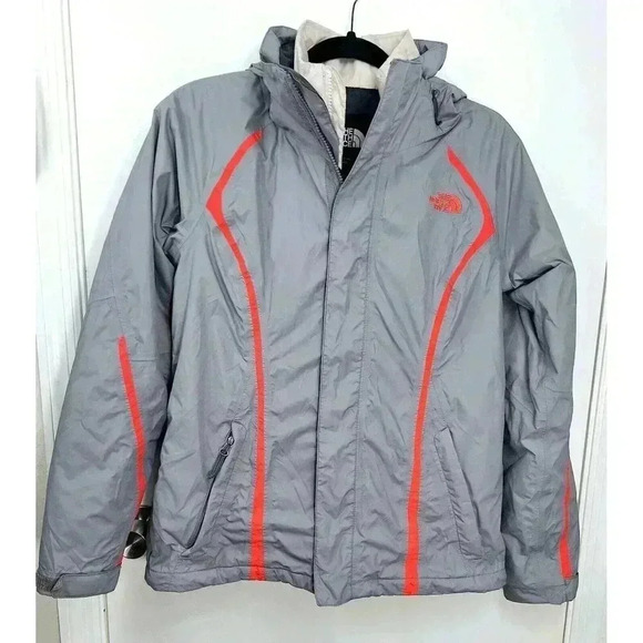 The North Face Gray Coral 3 in 1 Hooded Ski Jacket Coat Ladies Size Small‎ - Picture 1 of 7
